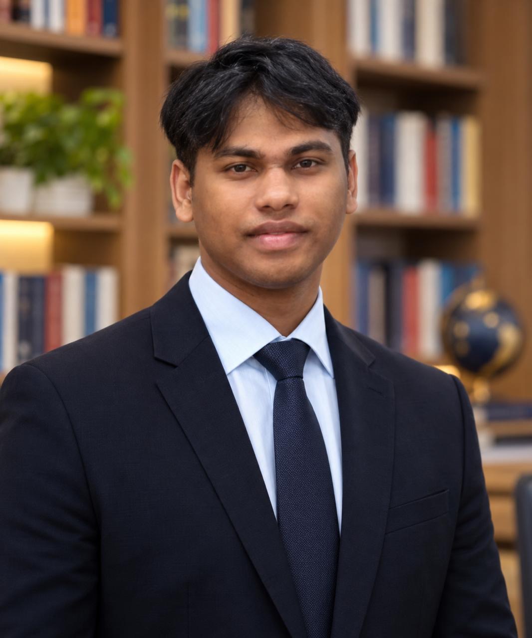 Pinaki Saha, University Counsellor for Belgium and the UK, in a professional portrait.